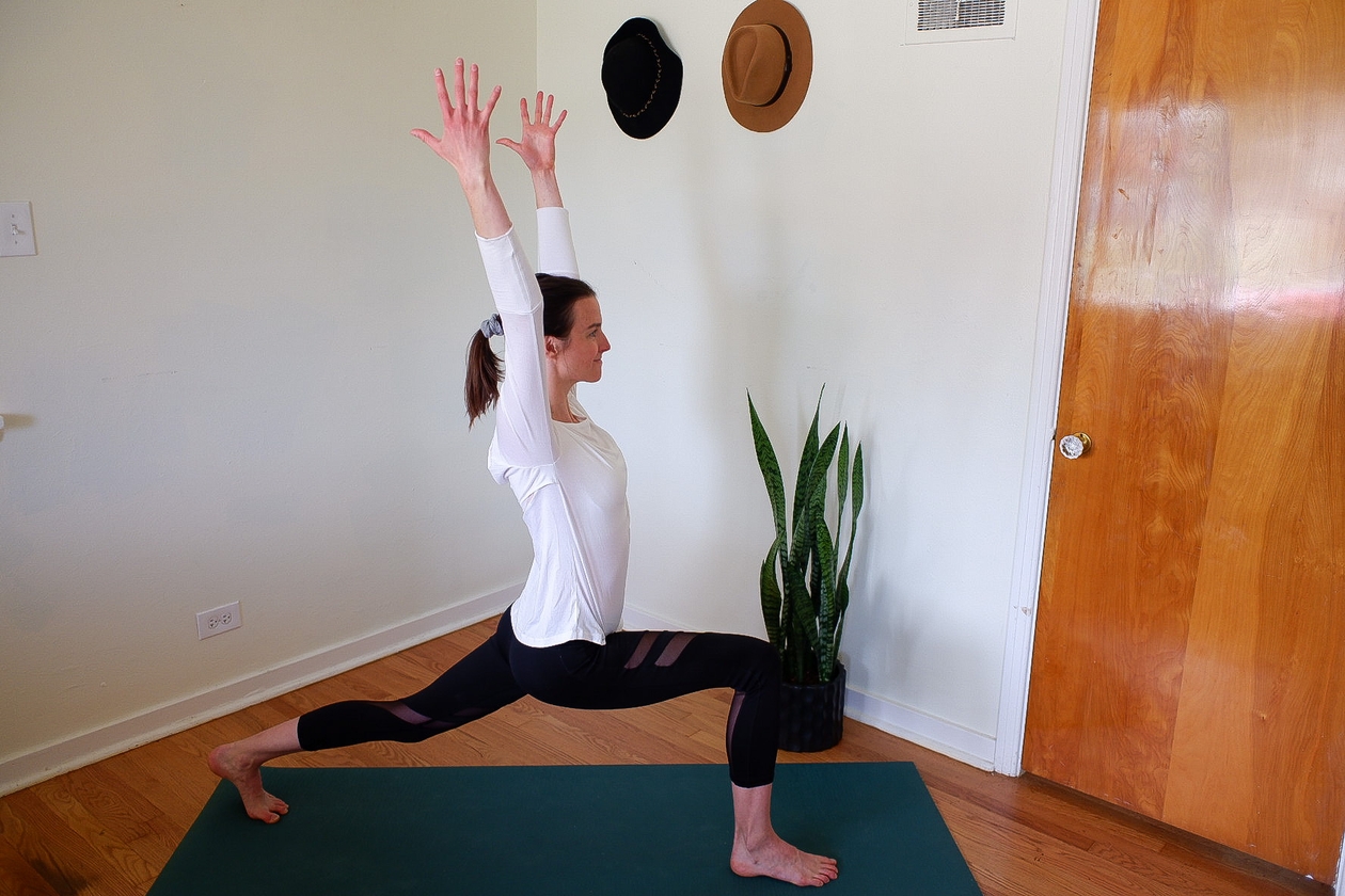 girl doing high lunge