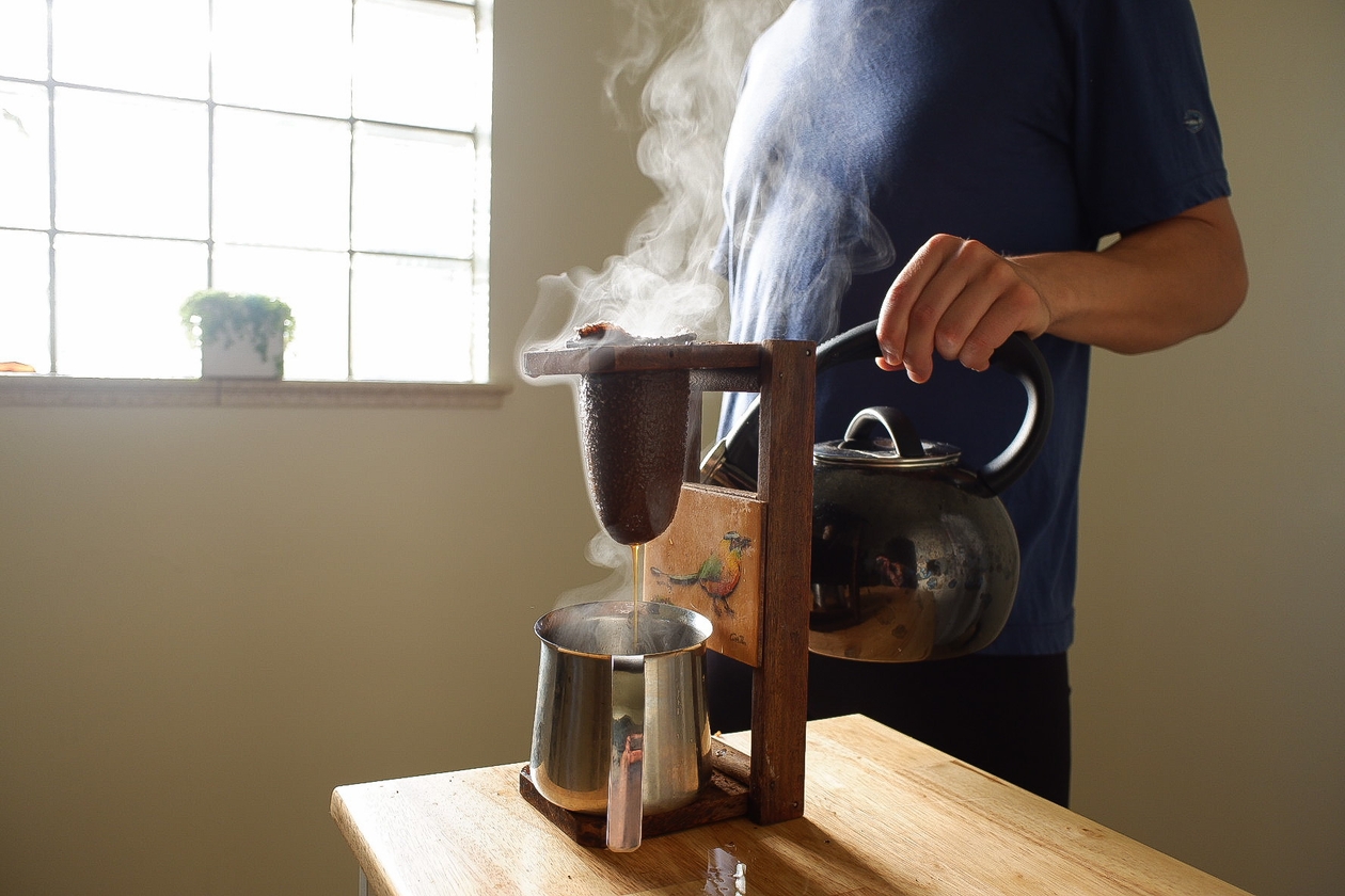 Steaming water, bloom