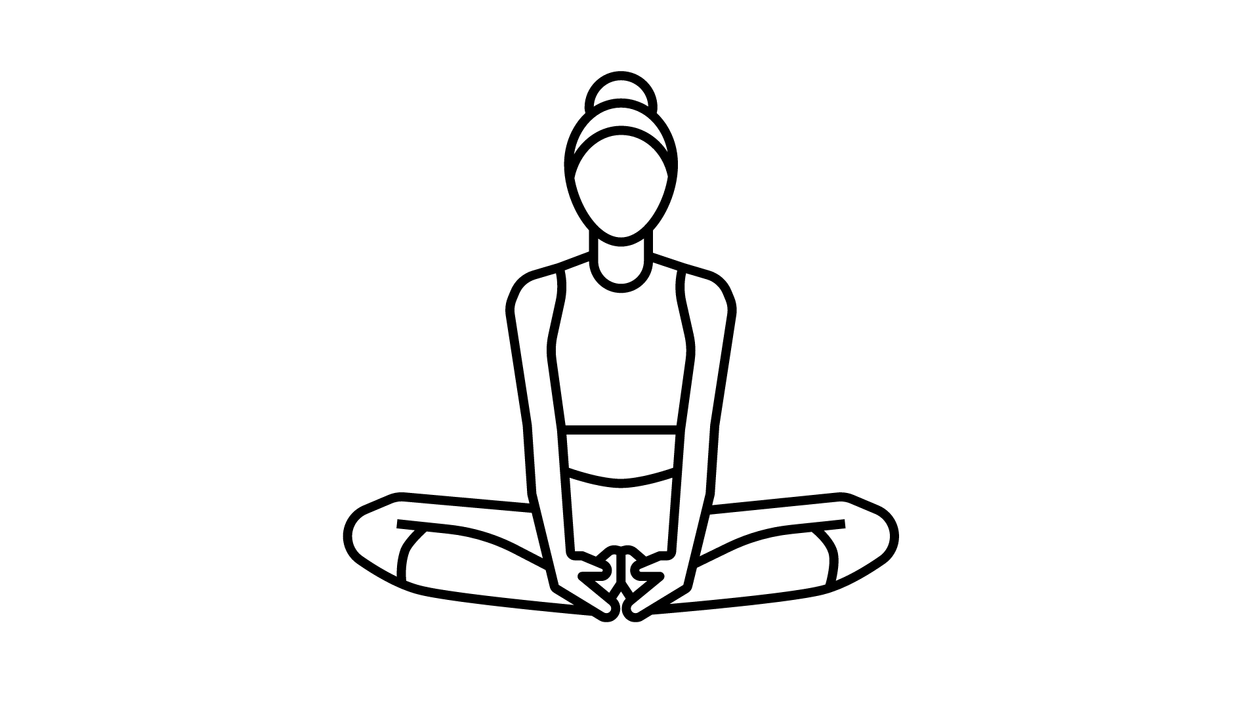 girl doing bound angle pose